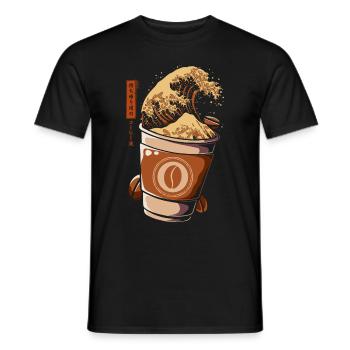 Kanagawa Japan Kaffee zum Mitnehmen - Männer T-Shirt - Schwarz - Vorne - AI Model Male 178 light (178cm)