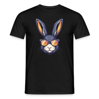 Hase mit Sonnenbrille - Männer T-Shirt - Schwarz - Vorne - AI Model Male 178 light (178cm)