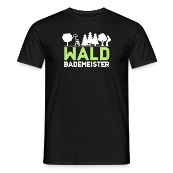 Waldbademeister für das Waldbaden im Waldbad - Männer T-Shirt - Schwarz - Vorne - AI Model Male 178 light (178cm)