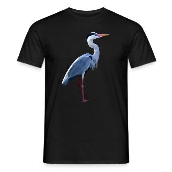 Eleganter Graureiher - Männer T-Shirt - Schwarz - Vorne - AI Model Male 178 light (178cm)