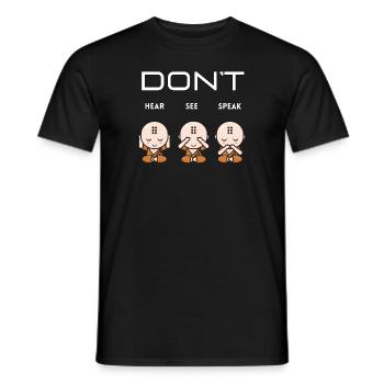 Don't hear see speak boy - Men's T-Shirt - black - Front - AI Model Male 178 light (178cm)