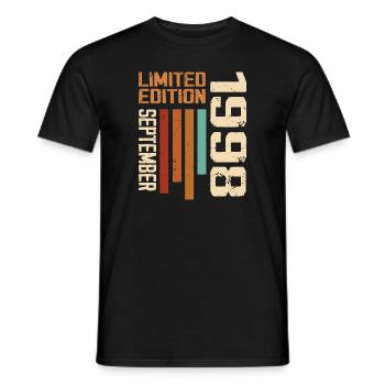 September 1998 Originelle Geschenkidee zum Geburtstag - Männer T-Shirt - Schwarz - Vorne - AI Model Male 178 light (178cm)