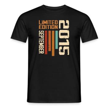 September 2015 Originelle Geschenkidee zum Geburtstag - Männer T-Shirt - Schwarz - Vorne - AI Model Male 178 light (178cm)