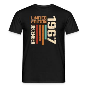 Dezember 1967 - 1967 Dezember - Männer T-Shirt - Schwarz - Vorne - AI Model Male 178 light (178cm)