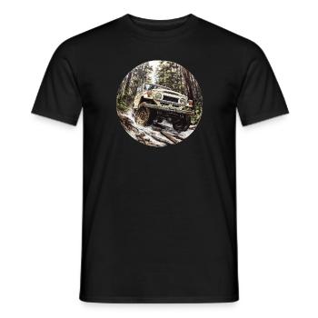 Toyo Bushtaxi 4x4 Land Cruiser BJ Fj J4 Off-Road - T-shirt homme - noir - Devant - AI Model Male 178 light (178cm)