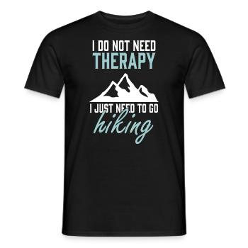 Hiking Hiking Holiday Mountains Mountains Landscape - Men's T-Shirt - black - Front - AI Model Male 178 light (178cm)