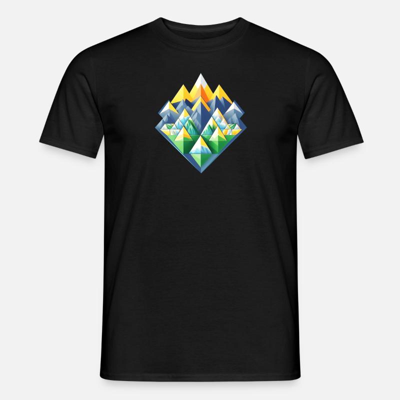 Vector Mountains 01 - Men’s T-shirt - black