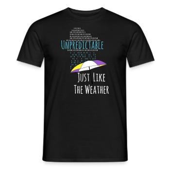Non-binary raindrops non-binary PRIDE LGBT - Men's T-Shirt - black - Front - AI Model Male 178 light (178cm)