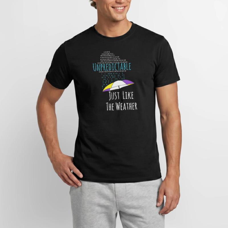 Non-binary raindrops non-binary PRIDE LGBT Men’s T-shirt