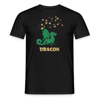 Dragon - Men's T-Shirt - black - Front - AI Model Male 178 light (178cm)