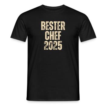 BESTER CHEF 2025 - Männer T-Shirt - Schwarz - Vorne - AI Model Male 178 light (178cm)