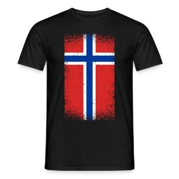 Norvège Drapeau de la Scandinavie - T-shirt homme - noir - Devant - AI Model Male 178 light (178cm)