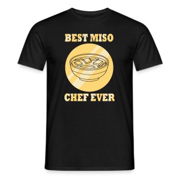 Miso Chef Japanischer Ramen Lover Ironischer - Männer T-Shirt - Schwarz - Vorne - AI Model Male 178 light (178cm)