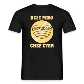 Miso Chef isst Ramen Liebhaber von japanischem - Männer T-Shirt - Schwarz - Vorne - AI Model Male 178 light (178cm)