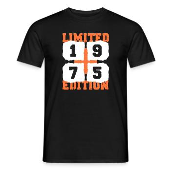 1975 birthday 47 years anniversary limited edition - Men's T-Shirt - black - Front - AI Model Male 178 light (178cm)