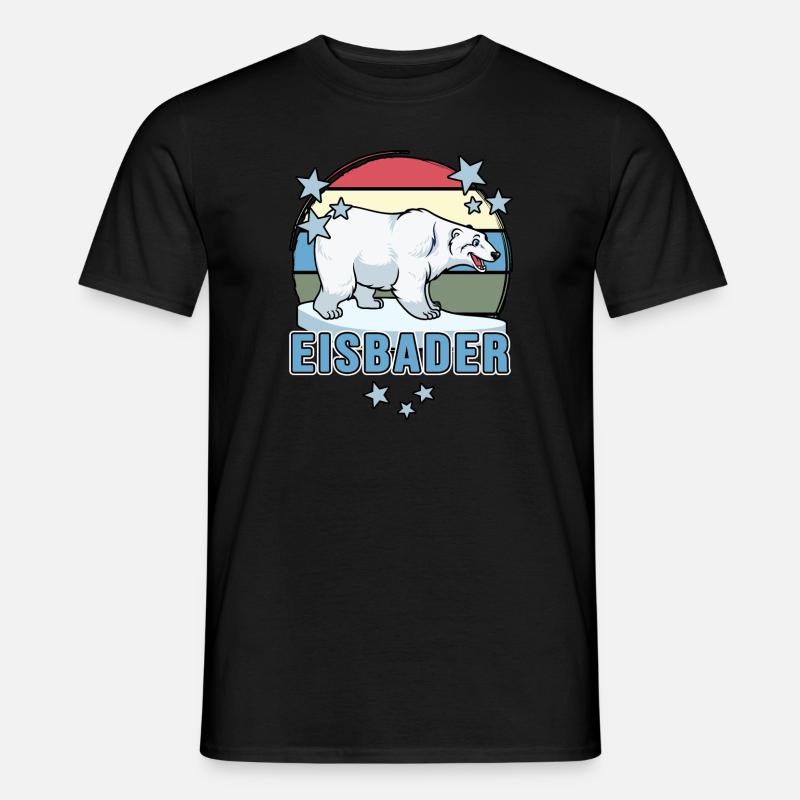 eisbader winterbad kälteresistent winterbader - Männer T-Shirt - Schwarz