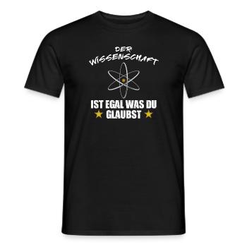 Der Wissenschaft ist egal was du glaubst - Männer T-Shirt - Schwarz - Vorne - AI Model Male 178 light (178cm)