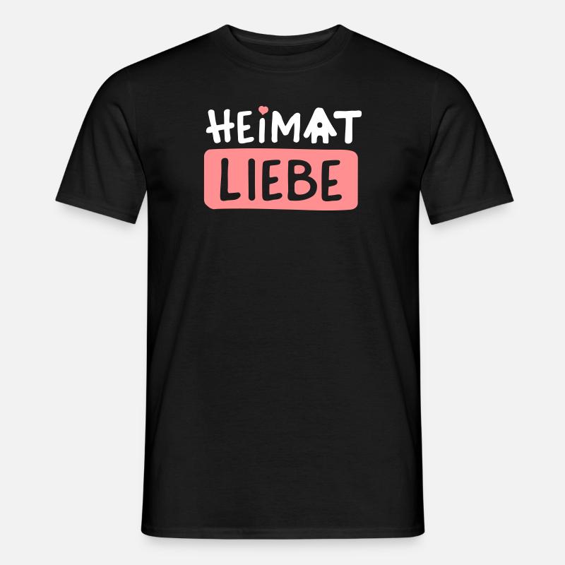 Heimatliebe - Männer T-Shirt - Schwarz