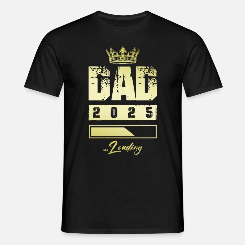 Dad 2025 Loading Papa - Männer T-Shirt - Schwarz