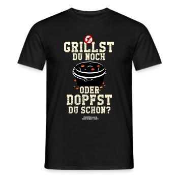 Grillst du noch Distressed Look - Männer T-Shirt - Schwarz - Vorne - AI Model Male 178 light (178cm)