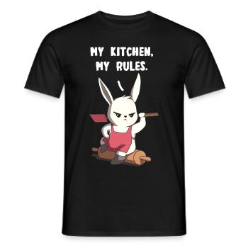 Ma cuisine Mes règles - T-shirt homme - noir - Devant - AI Model Male 178 light (178cm)