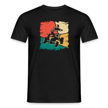 Quad Biker Retro Offroad Quad Driver ATV - Men's T-Shirt - black - Front - AI Model Male 178 light (178cm)