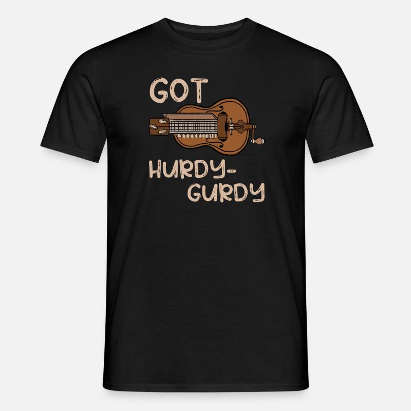Hurdy Gurdy Funny Medieval Gift - Men's T-Shirt - black