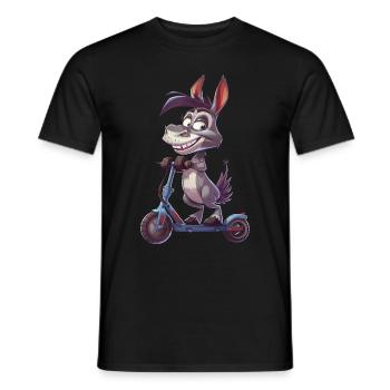 Esel Roller - Männer T-Shirt - Schwarz - Vorne - AI Model Male 178 light (178cm)
