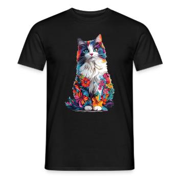 Stoffpuppe - Männer T-Shirt - Schwarz - Vorne - AI Model Male 178 light (178cm)