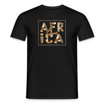Love Africa - Africa - African Pattern & Style - Men's T-Shirt - black - Front - AI Model Male 178 light (178cm)