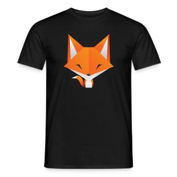 Sweet fox - Men's T-Shirt - black - Front - AI Model Male 178 light (178cm)
