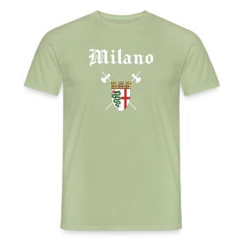Coat of arms of the city of Milan - Men's T-Shirt - sage - Front - AI Model Male 178 light (178cm)