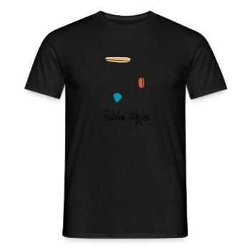 Pablo style - Men's T-Shirt - black - Front - AI Model Male 178 light (178cm)