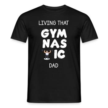 living that gymnastic dad - Men's T-Shirt - black - Front - AI Model Male 178 light (178cm)