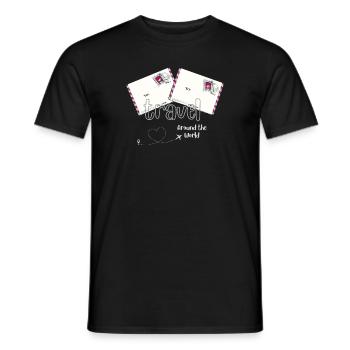 Travel Around the World - Männer T-Shirt - Schwarz - Vorne - AI Model Male 178 light (178cm)