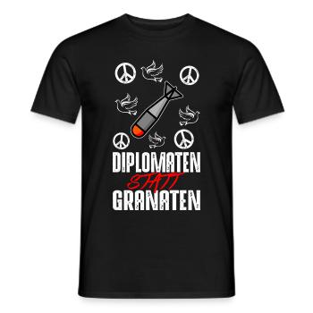 NO WAR - Männer T-Shirt - Schwarz - Vorne - AI Model Male 178 light (178cm)
