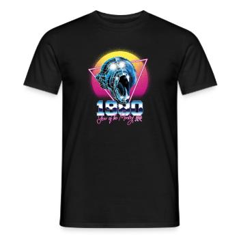 1980 Année du singe Singe Rétro - T-shirt homme - noir - Devant - AI Model Male 178 light (178cm)