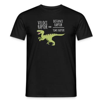 Velociraptor - Physique - T-shirt homme - noir - Devant - AI Model Male 178 light (178cm)
