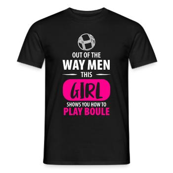Pétanque Pétanque Pétanque Pétanque Femmes Femmes Filles - T-shirt homme - noir - Devant - AI Model Male 178 light (178cm)