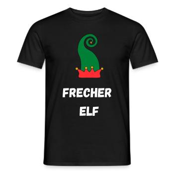 Frecher Elf Weihnachten T-Shirt - Männer T-Shirt - Schwarz - Vorne - AI Model Male 178 light (178cm)