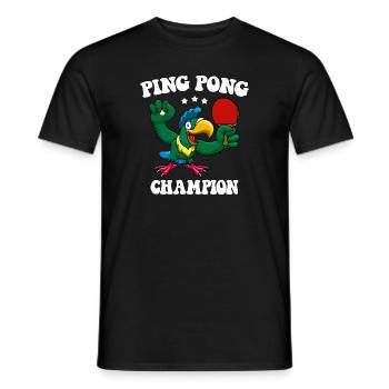 Ping Pong Champion Design Table Tennis and - Men's T-Shirt - black - Front - AI Model Male 178 light (178cm)