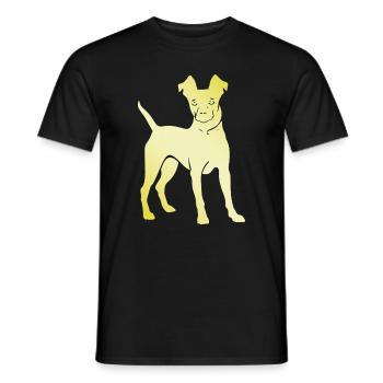 Pinscher Dog Silhouette - Men's T-Shirt - black - Front - AI Model Male 178 light (178cm)