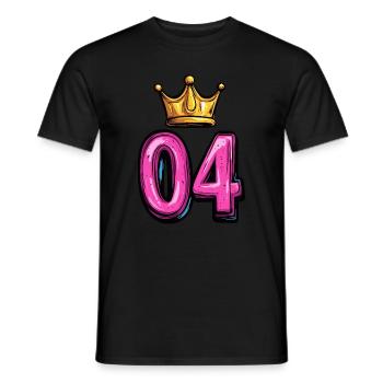 Couronne à 4 chiffres - T-shirt homme - noir - Devant - AI Model Male 178 light (178cm)