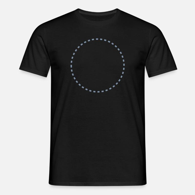 dashed_circle_1c - Men's T-Shirt - black