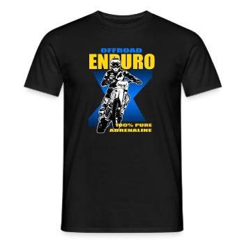 Enduro Offroad - Men's T-Shirt - black - Front - AI Model Male 178 light (178cm)