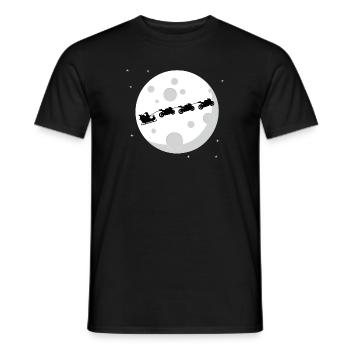 Xmas motorcycle - Men's T-Shirt - black - Front - AI Model Male 178 light (178cm)