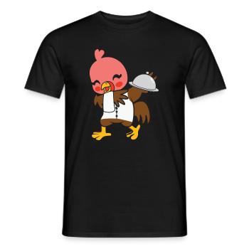 Thanksgiving Turquie Dîner Servir Amateur de nourriture - T-shirt homme - noir - Devant - AI Model Male 178 light (178cm)