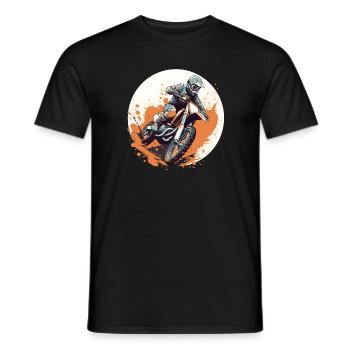 Motocross, Offroad-Motorradrennen, Dirtbiken - Männer T-Shirt - Schwarz - Vorne - AI Model Male 178 light (178cm)