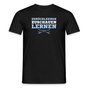 Zurücklehnen Zuschauen Lernen Bogenschießen - Männer T-Shirt - Schwarz - Vorne - AI Model Male 178 light (178cm)