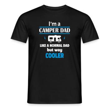 Je suis papa campeur - T-shirt homme - noir - Devant - AI Model Male 178 light (178cm)